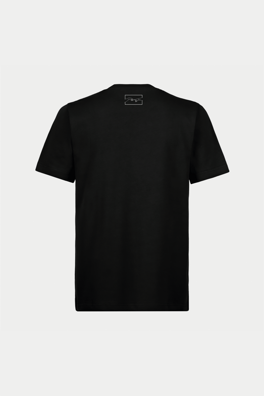 Oversize Embrodery - Black Tee