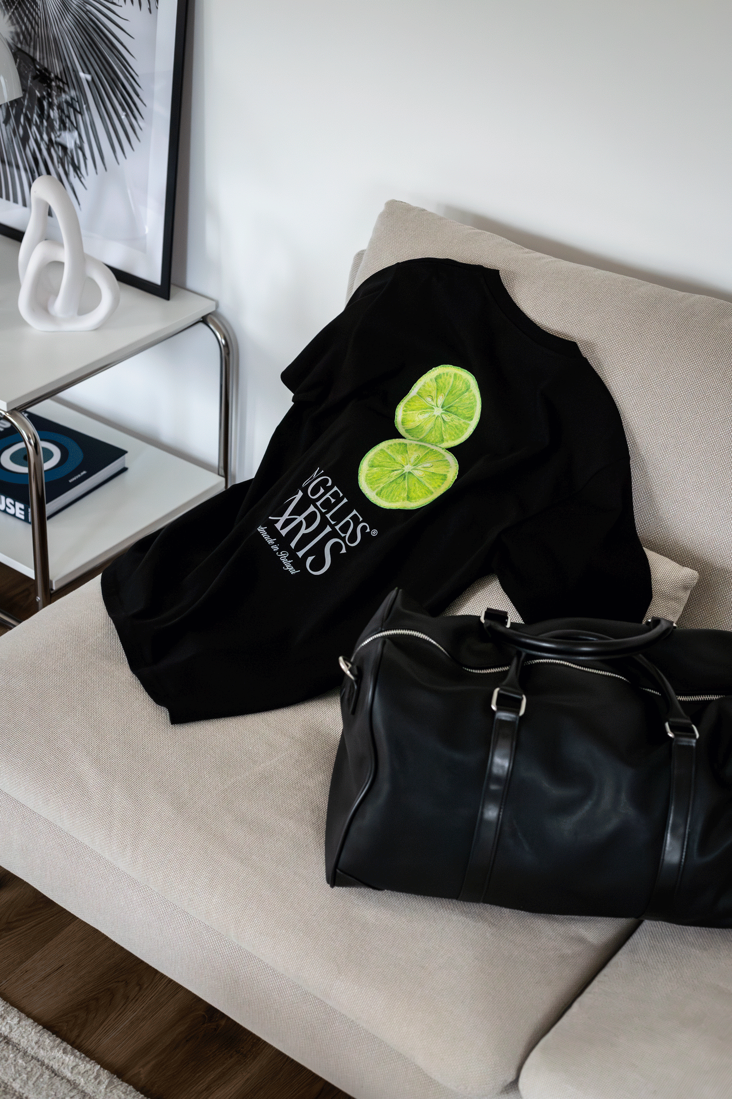 Lime - Black Tee